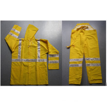 Cheap Waterproof Safety Rainsuit with 3cm Reflective Strip